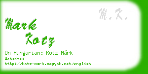 mark kotz business card